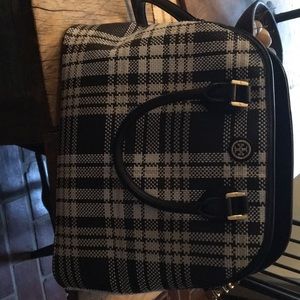 Tory Burch Robinson Plaid Satchel
